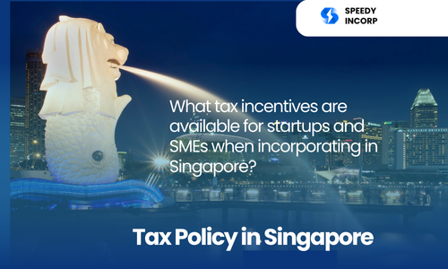 What tax incentives are available for startups and SMEs when incorporating in Singapore?